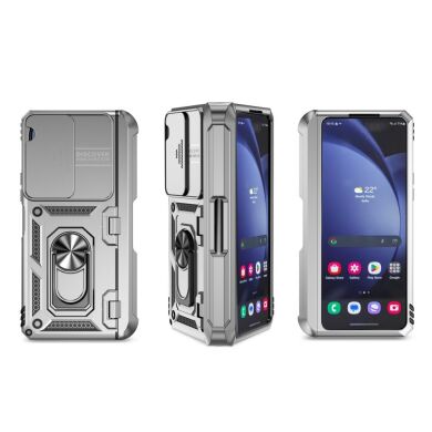 Защитный чехол Deexe Armor Slider (FF) для Samsung Galaxy Fold 6 - Blackish Green