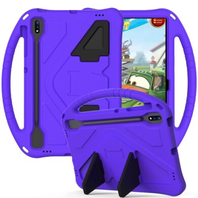 Защитный чехол Deexe KickStand Cover для Samsung Galaxy Tab S7 FE / S7 Plus / S8 Plus (T730/736/800/806/970/975) - Purple