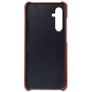 Защитный чехол Deexe Leather Back Cover для Samsung Galaxy S23 FE - Red