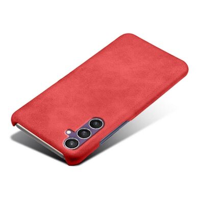 Защитный чехол Deexe Leather Back Cover для Samsung Galaxy S23 FE - Red