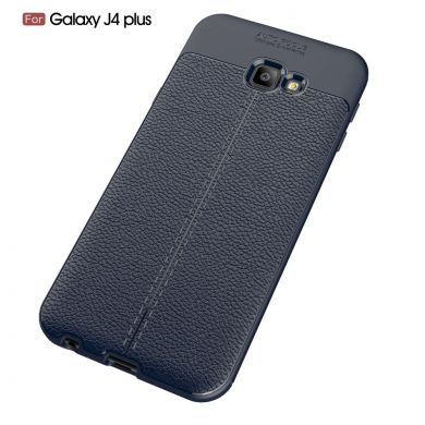 Захисний чохол Deexe Leather Cover для Samsung Galaxy J4+ (J415) - Dark Blue