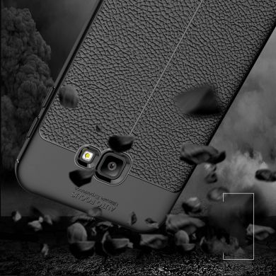 Защитный чехол Deexe Leather Cover для Samsung Galaxy J4+ (J415) - Dark Blue