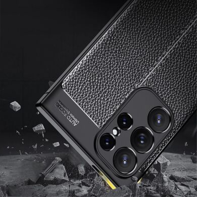 Захисний чохол Deexe Leather Cover для Samsung Galaxy S24 Ultra - Black