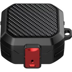 Защитный чехол Deexe Lock Design для Samsung Galaxy Buds 4 / Buds 4 Pro - Red / Black