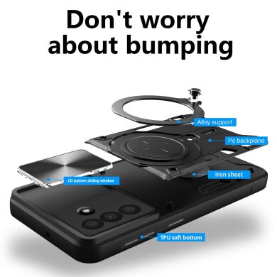 Защитный чехол Deexe Magnetic Space для Samsung Galaxy A37 (A376) - Black