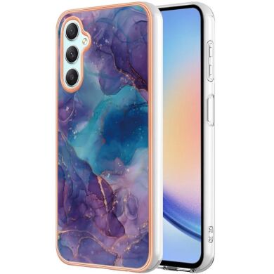 Защитный чехол Deexe Marble Style для Samsung Galaxy A24 (A245) - Purple