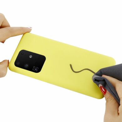 Защитный чехол Deexe Silicone Case для Samsung Galaxy S20 Ultra (G988) - Yellow