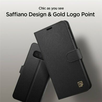 Защитный чехол Spigen (SGP) La Manon Wallet Saffiano для Samsung Galaxy S10 Plus (G975) - Black