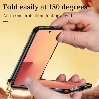 Защитный чехол SULADA Rhombus Leather для Samsung Galaxy Flip 8 - Orange