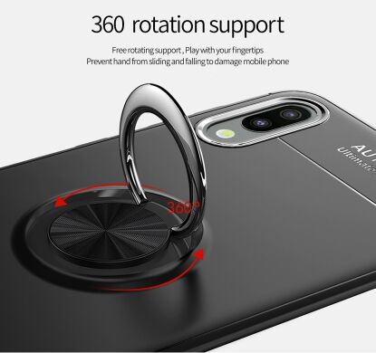 Защитный чехол UniCase Magnetic Ring для Samsung Galaxy M10 (M105) - Black / Rose Gold