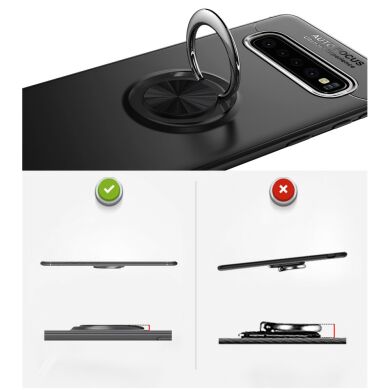 Защитный чехол UniCase Magnetic Ring для Samsung Galaxy S10 - Black / Red