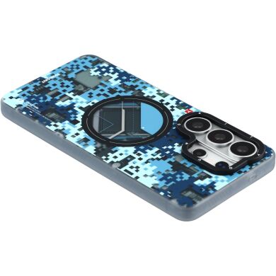 Захисний чохол YOUNGKIT Camouflage Circuit MagSafe для Samsung Galaxy S26 Ultra (S948) - Blue