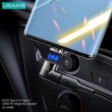 Переходник USAMS US-SJ486 AU13 Type-C to Type-C (100W) - Black