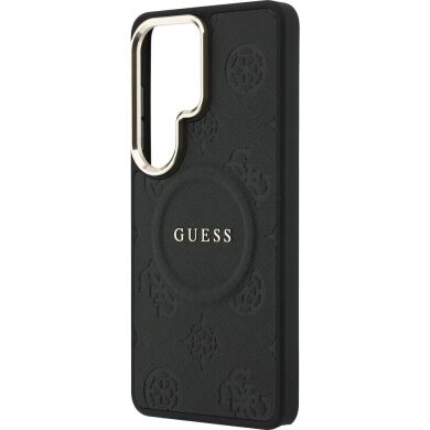 Защитный чехол Guess Saffiano Peony Embossed Ring MagSafe для Samsung Galaxy S26 Ultra (S948) GUHMS26LPSAMSECK - Black