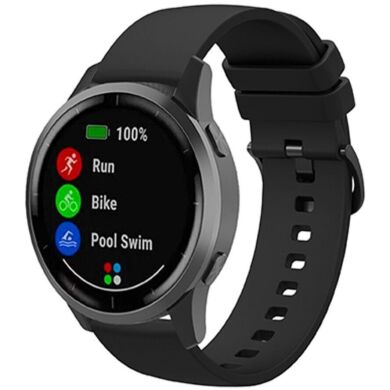 Ремінець Deexe Soft Silicone для годинників з шириною кріплення 18 мм - Black