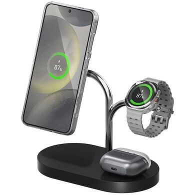 Беспроводное зарядное устройство Samsung Wireless Charger 15W 3 в 1 (GP-PWU024WIABW) - Black
