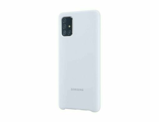 Силиконовый чехол Silicone Cover для Samsung Galaxy A71 (A715) EF-PA715TSEGRU - Silver