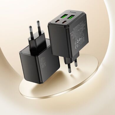 Сетевое зарядное устройство Hoco CS19A PD65W 2C+2U - Black