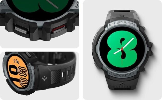 Защитный чехол Spigen (SGP) Rugged Armor Pro (FW) для Samsung Galaxy Watch 4 / 5 (44mm) - Military Green