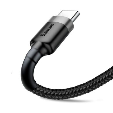 Кабель Baseus Cafule USB to Type-C (3A, 2m) CATKLF-CG1 - Black / Grey