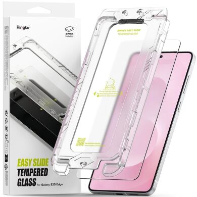 Комплект захисних стекол (2шт) Ringke Easy Slide Tempered Glass для Samsung Galaxy S25 Edge (S937) 8800293854470