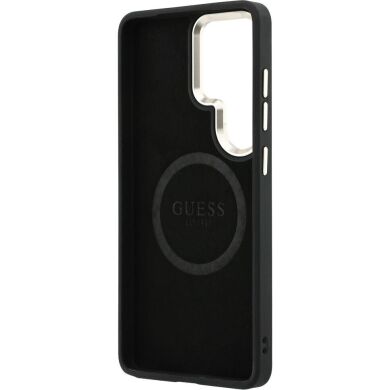 Защитный чехол Guess Saffiano Peony Embossed Ring MagSafe для Samsung Galaxy S26 Ultra (S948) GUHMS26LPSAMSECK - Black
