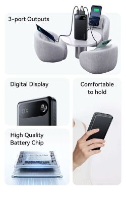 Зовнішній акумулятор Usams CD249 PD20W (10000mAh) - White