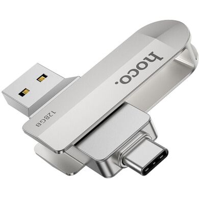 Флеш-накопитель Hoco UD10 128GB 2 in 1 USB3.0/Type-C - Silver