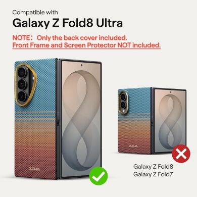 Ультратонкий чехол Pitaka Edge Case California Dream (FF) для Samsung Galaxy Fold 8 Ultra (FSFOLD8) - Cyan / Orange