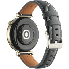 Кожаный ремешок Deexe Genuine Leather для часов с шириной крепления 18 мм - Dark Grey