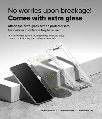Комплект захисних стекол (2шт) Ringke Easy Slide Tempered Glass для Samsung Galaxy S25 Edge (S937) 8800293854470