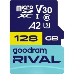 Карта памяти GOODRAM MicroSDXC Rival 128GB V30 A2 UHS I U3 R170 + адаптер (GGSM2AA-1280R12)