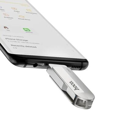 Флеш-накопитель Hoco UD10 128GB 2 in 1 USB3.0/Type-C - Silver