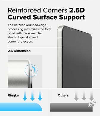 Комплект захисних стекол (2шт) Ringke Easy Slide Tempered Glass для Samsung Galaxy S25 Edge (S937) 8800293854470