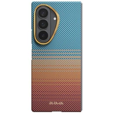 Ультратонкий чехол Pitaka Edge Case California Dream (FF) для Samsung Galaxy Fold 8 Ultra (FSFOLD8) - Cyan / Orange