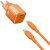 Сетевое зарядное устройство WIWU G025 Cube PD45W (2Type-C) + кабель Type-C to Type-C - Orange
