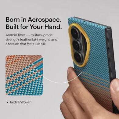 Ультратонкий чехол Pitaka Edge Case California Dream (FF) для Samsung Galaxy Fold 8 Ultra (FSFOLD8) - Cyan / Orange