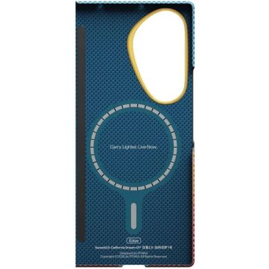 Ультратонкий чехол Pitaka Edge Case California Dream (FF) для Samsung Galaxy Fold 8 Ultra (FSFOLD8) - Cyan / Orange