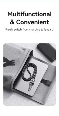 Кабель-ремешок USAMS US-SJ745 Type-C to Type-C (60W, 1.2m) - Black