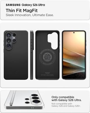 Защитный чехол Spigen Thin Fit (MagFit) для Samsung Galaxy S26 Ultra (S948) ACS11394 - Black