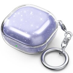 Защитный чехол AHASTYLE Crystal Case для Samsung Galaxy Buds Live / Buds Pro / Buds 2 / Buds 2 Pro / Buds FE - Transparent / Glitter