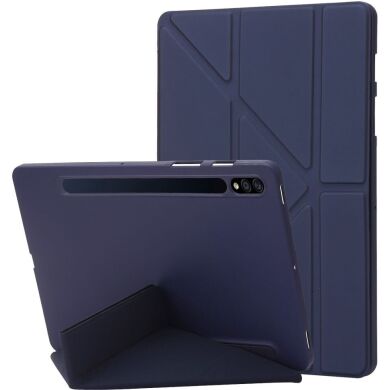 Чехол Deexe Origami Series для Samsung Galaxy Tab S9 Plus (X810/816) - Dark Blue