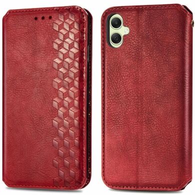 Чехол Deexe Rhombus Wallet для Samsung Galaxy A05 (A055) - Red