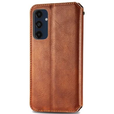 Чохол Deexe Rhombus Wallet для Samsung Galaxy A16 (A165) - Brown