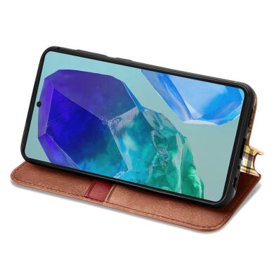 Чохол Deexe Rhombus Wallet для Samsung Galaxy A16 (A165) - Brown