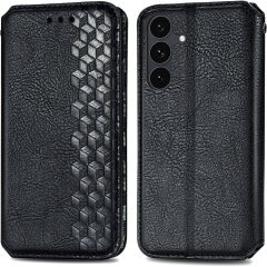Чохол Deexe Rhombus Wallet для Samsung Galaxy S26 FE - Black