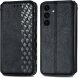 Чохол Deexe Rhombus Wallet для Samsung Galaxy S26 FE - Black