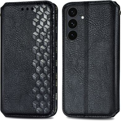 Чохол Deexe Rhombus Wallet для Samsung Galaxy S26 FE - Black