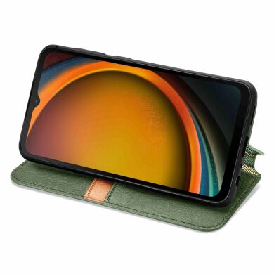 Чехол Deexe Rhombus Wallet для Samsung Galaxy Xcover 7 (G556) - Green