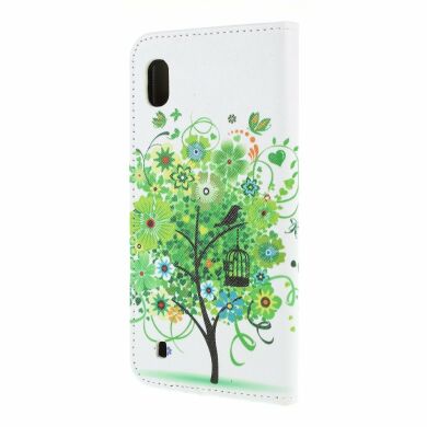 Чехол-книжка Deexe Color Wallet для Samsung Galaxy A10 (A105) - Green Flower Tree